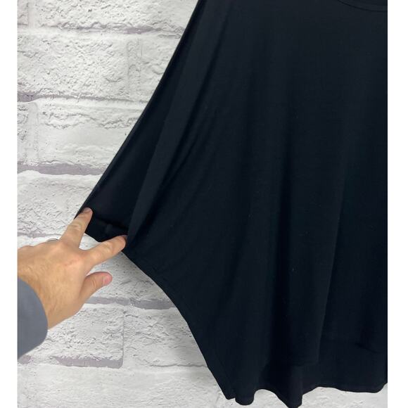 EILEEN FISHER Women's M Black Sleeveless Dolman Sleeve USA Made Lagenlook Blouse - Picture 4 of 9